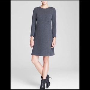 Tory Burch Vienna Gray Wool Long Sleeve Dress XS